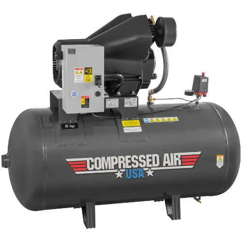 5Hp Horizontal Reciprocating Air Compressor 80Gal (Xd5) 1
