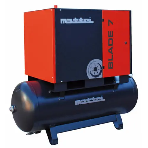 7.5Hp Mattei Rotary Vane Air Compressor 80/120Gal (Blade 5 Tm) 1
