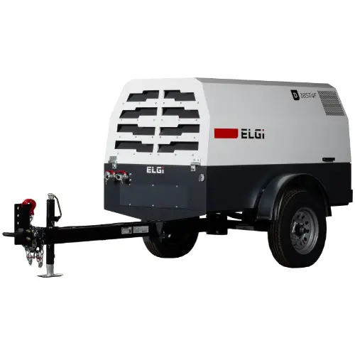 Elgi 49Hp Portable Diesel Rotary Screw Air Compressor (D185t4f) 1