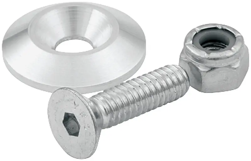 Allstar Performance 18632 Countersunk Mounting Bolts – 1/4″-20 × 1″ With Washer, 10-Piece Pack 1