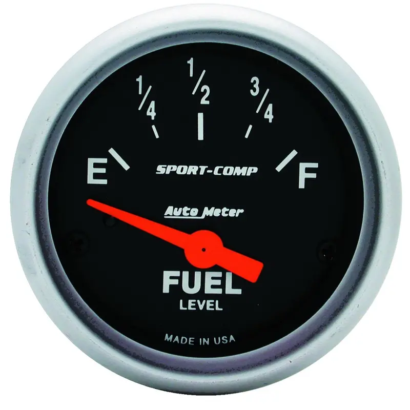 Autometer 3317 Sport-Comp Electric Fuel Level Gauge – 2-1/16 Inch, 0–30 Ohm Range 1