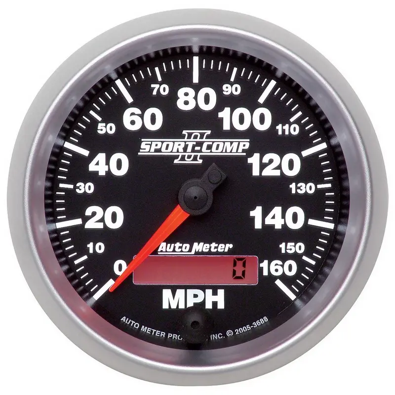 Autometer 3688 Sport-Comp Ii Programmable Electric Speedometer — 3-3/8 Inch, 160 Mph Range 1
