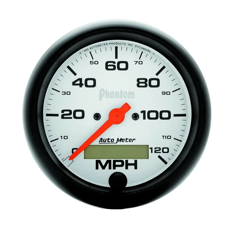 Autometer 5887 Gauge; Speedo; 3 3/8In.; 120Mph; Elec. Program W/Lcd Odo; Phantom 1