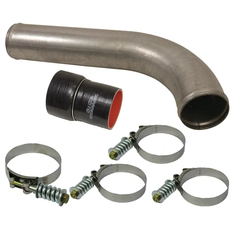 Bd Diesel Intercooler Intake Pipe Kit – Includes Boots, Clamps, And Mandrel-Bent Aluminum Pipe 1