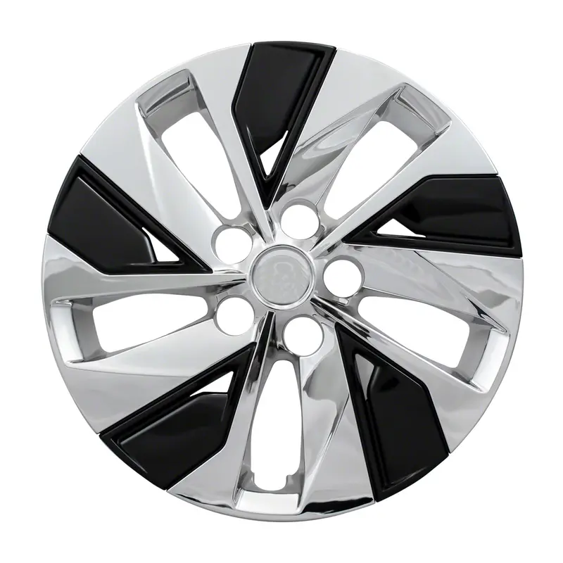 Coast To Coast Iwc53816Cb 16 Inch; 5 Split Spoke; Chrome Plated/ Black; Plastic; Set Of 4 1