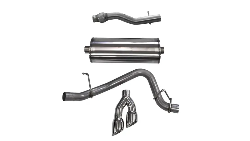 Corsa Performance 14748 3-Inch Cat-Back Exhaust System – Single Exit, 4-Inch Polished Tips, For 2015–Present Chevy Suburban & Gmc Yukon Xl (5.3L V8) 1