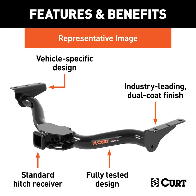 Curt 13081 Class Iii Trailer Hitch With 2-Inch Receiver — Fits Select Jeep Compass And Patriot Models 1