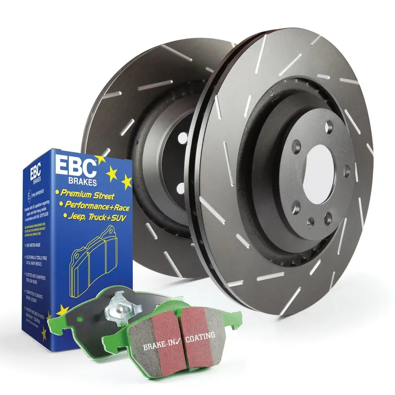 Ebc S2Kr2599 Greenstuff 2000 Brake Kit With Usr Slotted Rotors 1
