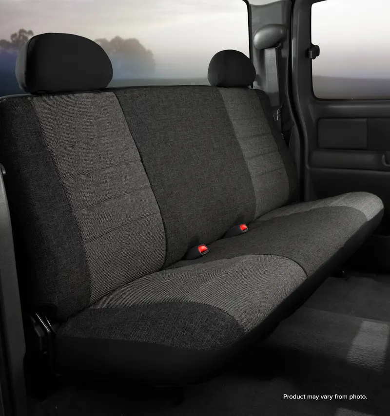 Fia Oe32-95 Charc Oe™ Custom Seat Cover; Tweed; Charcoal; Bench Seat; W/Adjustable Headrests; 1