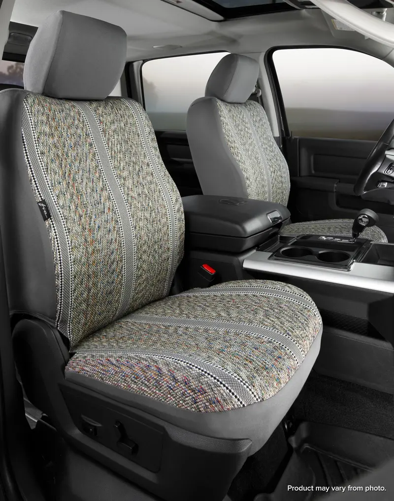 Fia Tr47-67 Gray Wrangler™ Custom Seat Cover; Saddle Blanket; Gray; Bucket Seats; 1