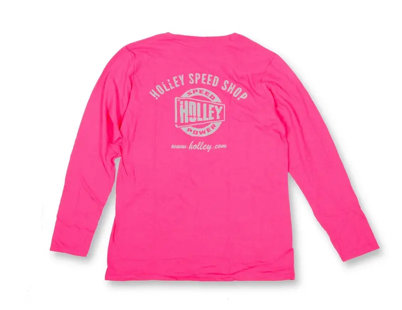 Holley Speed Shop 10105-Mdhol Pink Ladies’ Long Sleeve T-Shirt – Medium Fit 1