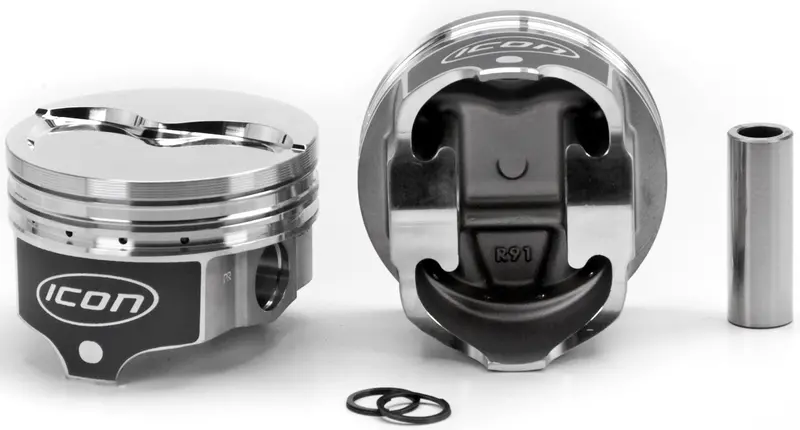 Icon Pistons Ic968.040 Bbm Forged Piston Set – 4.360″ Bore, -4.5Cc Dish 1