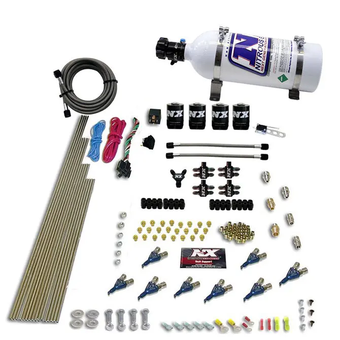 Nitrous Express 80001Efi-05 Piranha Direct-Port Nitrous System – 8-Cylinder, 4-Solenoid, Includes 5Lb Bottle 1