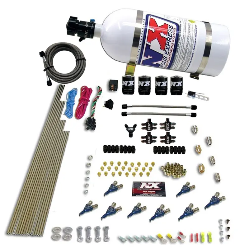Nitrous Express 80001Efi-10 Piranha Direct Port Nitrous System – 8-Cylinder W/ 10Lb Bottle 1