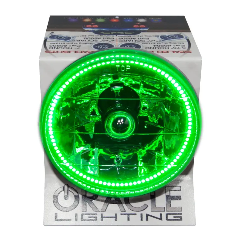 Oracle Lighting 8066-004 Led Sealed Beam Headlight With Halo Ring And Integrated Power Supply 1