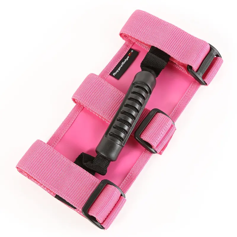 Rugged Ridge 13505.01 Pink Front Ultimate Grab Handle Pair 1