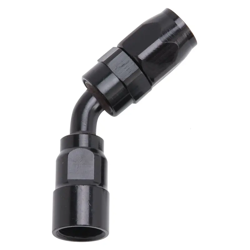 Russell 610105 -8An Full-Flow 45° Swivel Hose End With Matte Black Finish 1