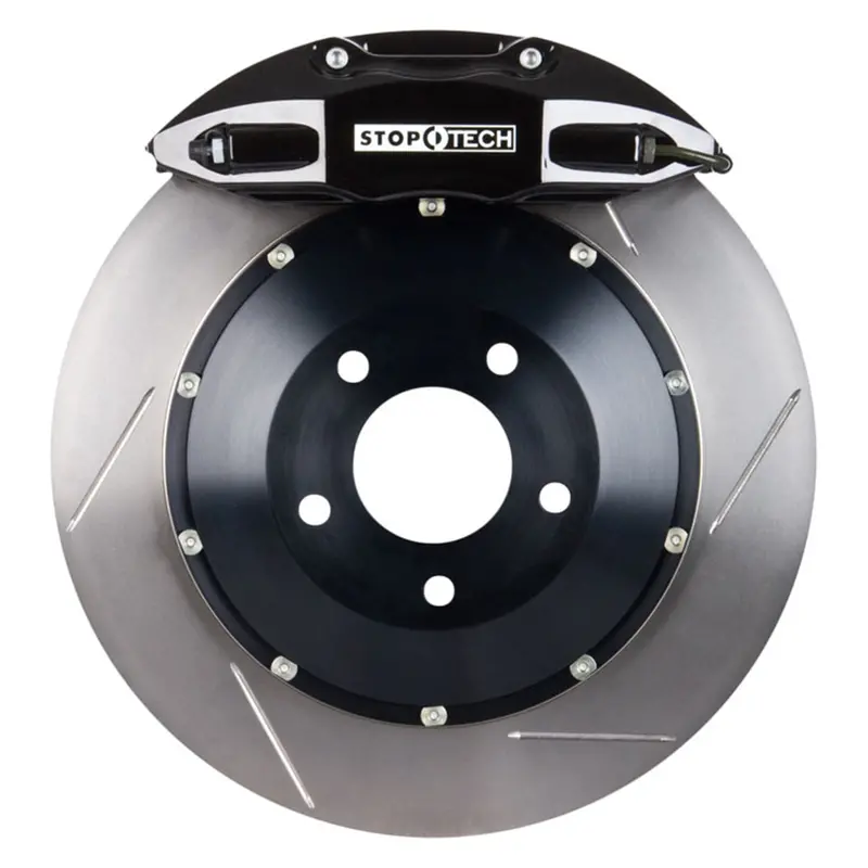 Stoptech 83.193.0057.51 Big Brake Kit – Rear, Black Calipers With Slotted Two-Piece Rotors 1
