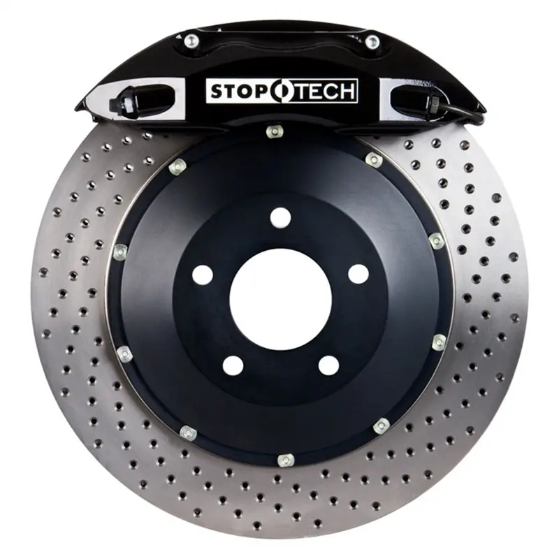 Stoptech 83.523.004G.52 Stoptech Big Brake Kit; Black Caliper; Drilled Two-Piece Rotor; Rear 1