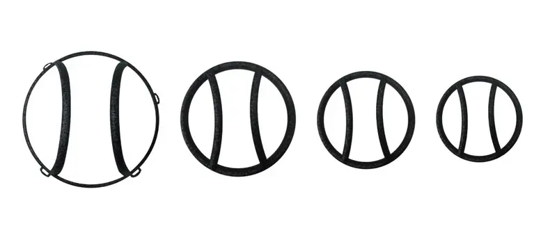 Trailfx J048T Euro-Style Textured Black Steel Wheel Center Caps (Set Of 8) 1
