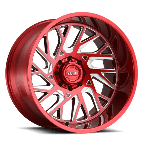 Tuff Tut4B 22X12 Off-Road Wheel – 8X180 Bolt Pattern, C-Red Mill Finish, -45Mm Offset 1
