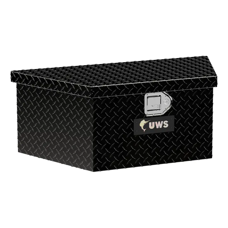 Uws Tbv-34-Lp-Blk Gloss Black Aluminum 34In. Trailer Tongue Box With Low Profile (Ltl Shipping Onl 1