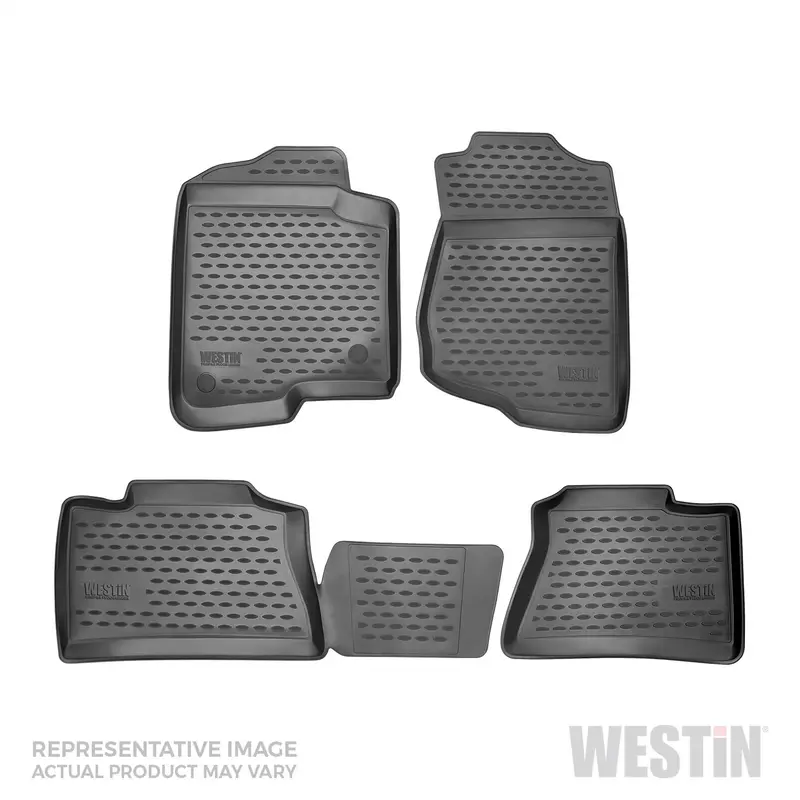 Westin Profile Floor Liners – 4-Piece Black Set For Front And Rear Cab 1