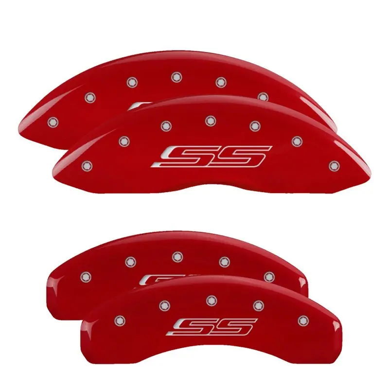 Mgp Caliper Covers For 2010–2015 Camaro – Stainless Steel With Red Accents (Model 14036Sss5Rd) 1