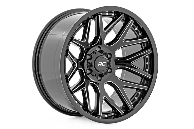 Rough Country 95 Series Machined Gloss Black Wheel – 20X10, 5X5 Bolt Pattern, -19Mm Offset 1